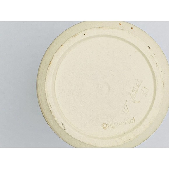 Origamikoi Studio Art Drip Pottery Vase. Approx 5.25” tall by 3.5” wide - Picture 8 of 9